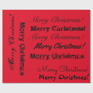Multi-font Christmas lettering Wrapping Paper