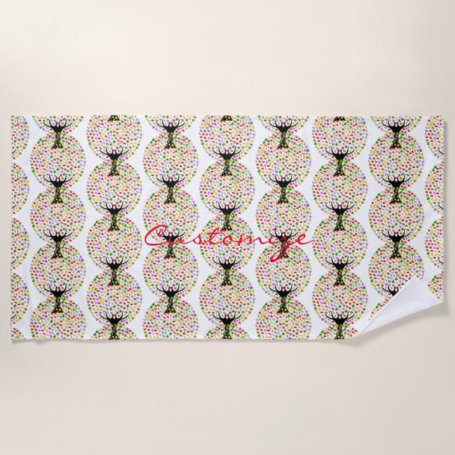 Multi-fruit bearing trees Thunder_Cove Beach Towel (Front)