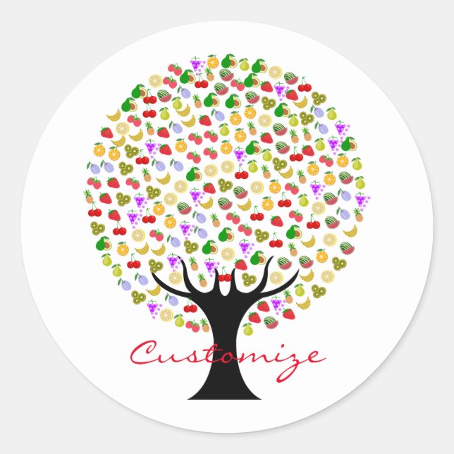 Multi-fruit tree Thunder_Cove Classic Round Sticker (Front)