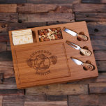 Multi-Functional Engraved Bamboo Serving Tray<br><div class="desc">Affordable classic cheese serving tray with three nifty tools all personalised engraved as per your request. We can engrave anything you want on this. Perfect house warming gift.</div>