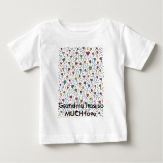 Multi Hearts A7, Grandma has so MUCH love Baby T-Shirt