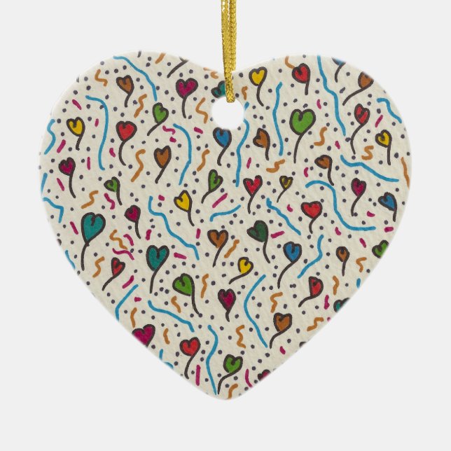 Multi Hearts Ornament A7 (Front)