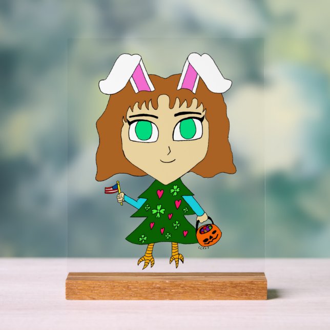 Multi Holiday Chibi Acrylic Sign (Neutral)