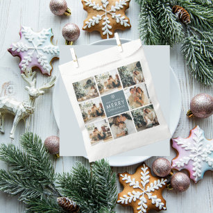 Multi Holiday Photos   Merry Christmas   Gift Favour Bags