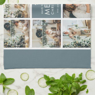 Multi Holiday Photos   Merry Christmas   Gift Tea Towel