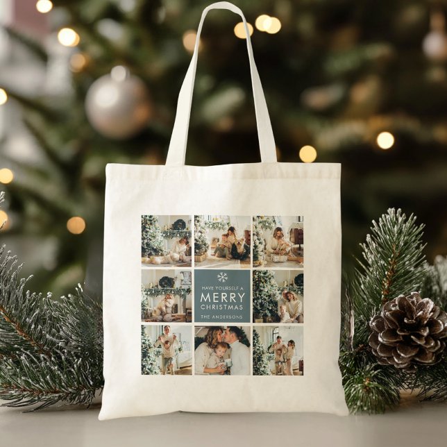 Multi Holiday Photos | Merry Christmas | Gift Tote Bag (Creator Uploaded)