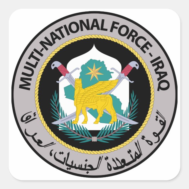 Multi National Force - Iraq Square Sticker (Front)