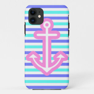 Multi Nautical Pink Anchor Case-Mate iPhone Case