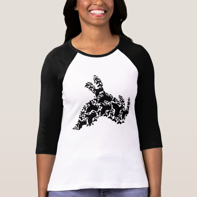 Multi-Nudibranch Women's Bella 3/4 Sleeve T-Shirt (Front)