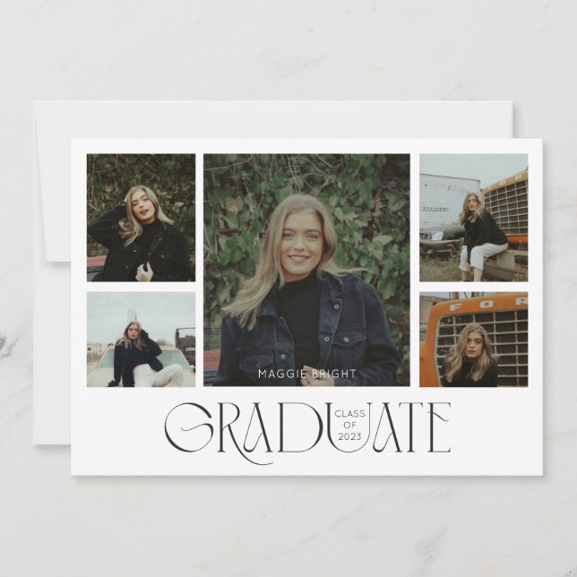 Multi photo 2023 graduate announcement   (Front)