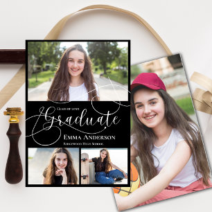 Multi Photo 2025 Elegant Graduation Announcement
