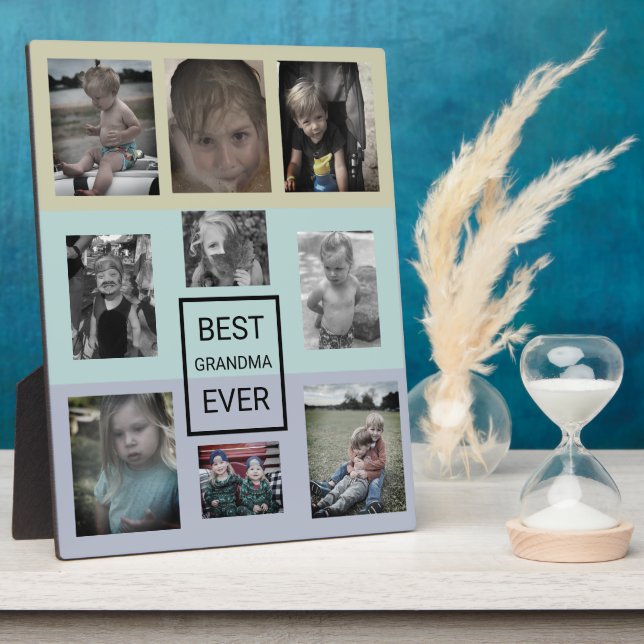 Multi-Photo Best Grandma Ever Collage Plaque (Side)
