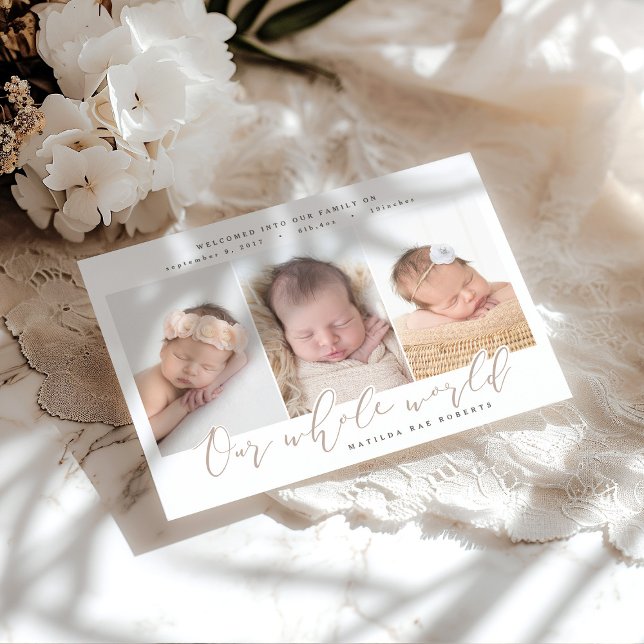 Multi photo birth announcement. announcement (Creator Uploaded)