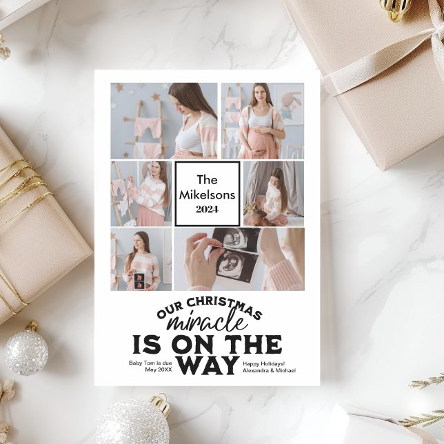 Multi Photo Christmas Pregnancy Announcement (Creator Uploaded)