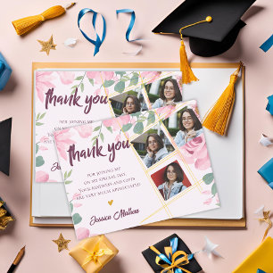 Multi Photo Class of 2026 Graduation Thank you Postcard