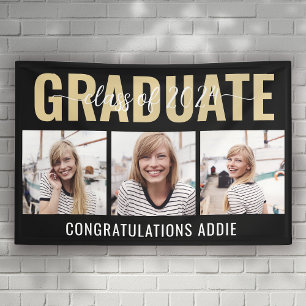 Multi Photo Collage Class of 2024 Graduation Banner
