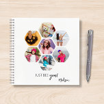 Multi Photo Collage JUST BEE YOU Personalised Name Notebook<br><div class="desc">Multi Photo Collage JUST BEE YOU Personalised Name Notebook features a photo collage of your favourite photos in a hexagon shape. Personalised with your name and the text "Just BEE you!" in modern black script. Perfect for birthday, Christmas, Mother's Day, Father's Day, Grandparents, brother, sister, best friend and more. PHOTO...</div>