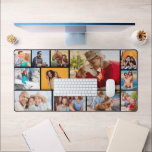 Multi Photo Collage Modern Personalised  Desk Mat<br><div class="desc">Multi Photo Collage Modern Personalised Desk Mat features a photo collage of twelve of your favourite photos. Perfect gift for family and friends for birthday,  Christmas,  Mother's Day,  Father's Day,  Grandparents,  brother,  sister,  husband,  wife,  partner,  best friends and more. Designed by ©Evco Studio www.zazzle.com/store/evcostudio</div>