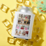 Multi Photo Collage Modern Personalised Name Can Cooler<br><div class="desc">Multi Photo Collage Modern Personalised Name Can Coolers  features a photo collage of six of your favourite photos. Personalised with your name in modern black script. Perfect for birthday,  Christmas,  baby shower and more. Designed by ©2024  Evco Studio www.zazzle.com/store/evcostudio</div>