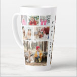 Multi Photo Collage Modern Personalised Name Latte Mug<br><div class="desc">Multi Photo Collage Modern Personalised Name Latte Mug features a photo collage of six of your favourite photos. Personalised with your name in modern black script. Perfect for birthday,  Christmas,  baby shower and more. PHOTO TIP: centre your photos before uploading to Zazzle. Designed by ©Evco Studio www.zazzle.com/store/evcostudio</div>