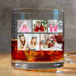 Multi Photo Collage Modern Personalised Name Whiskey Glass<br><div class="desc">Multi Photo Collage Modern Personalised Name Whiskey Glass features a photo collage of five of your favourite photos. Personalised with your name in modern black script. Perfect for birthday,  Christmas,  baby shower and more. Designed by ©Evco Studio www.zazzle.com/store/evcostudio</div>