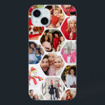 Multi Photo Collage Simple Modern Hexagon Pattern iPhone 15 Mini Case<br><div class="desc">Multi Photo Collage Simple Modern Hexagon Pattern Christmas Phone Cases features a photo collage of your favourite photos in a hexagon shape. Perfect for birthday, Christmas, Mother's Day, Father's Day, Grandparents, brother, sister, best friend and more. PHOTO TIP: centre your photos before uploading to Zazzle. Designed by ©Evco Holidays www.zazzle.com/store/evcoholidays...</div>
