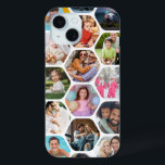 Multi Photo Collage Simple Modern Hexagon Pattern iPhone 15 Case<br><div class="desc">Multi Photo Collage Simple Modern Hexagon Pattern Phone 15 Cases features a photo collage of your favourite photos in a hexagon shape. Perfect for birthday, Christmas, Mother's Day, Father's Day, Grandparents, brother, sister, best friend and more. PHOTO TIP: centre your photos before uploading to Zazzle. Designed by ©Evco Studio www.zazzle.com/store/evcostudio...</div>