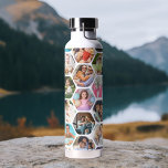 Multi Photo Collage Simple Modern Hexagon Pattern Water Bottle<br><div class="desc">Multi Photo Collage Simple Modern Hexagon Honeycomb Pattern PersonalizedWater Bottle features a photo collage of your favourite photos in a hexagon shape. Perfect for gifts for birthday, Christmas, Mother's Day, Father's Day, Grandparents, brother, sister, best friend and more. PHOTO TIP: centre your photos before uploading to Zazzle. Designed by ©Evco...</div>