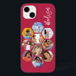 Multi Photo Collage Simple Modern Personalised Case-Mate iPhone 14 Plus Case<br><div class="desc">Multi Photo Collage Simple Modern Personalised Name Hexagon Pattern Smartphone iPhone Case features a photo collage of your favourite photos in a hexagon shape. Personalised with your name. Perfect for birthday, Christmas, Mother's Day, Father's Day, Grandparents, brother, sister, best friend and more. PHOTO TIP: centre your photos before uploading to...</div>