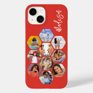 Multi Photo Collage Simple Modern Personalised Case-Mate iPhone 14 Case