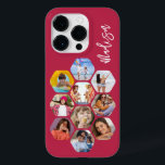 Multi Photo Collage Simple Modern Personalised Case-Mate iPhone 14 Pro Case<br><div class="desc">Multi Photo Collage Simple Modern Personalised Name Hexagon Pattern Smartphone iPhone Case features a photo collage of your favourite photos in a hexagon shape. Personalised with your name. Perfect for birthday, Christmas, Mother's Day, Father's Day, Grandparents, brother, sister, best friend and more. PHOTO TIP: centre your photos before uploading to...</div>
