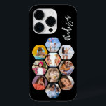 Multi Photo Collage Simple Modern Personalised Case-Mate iPhone 14 Pro Case<br><div class="desc">Multi Photo Collage Simple Modern Personalised Name Hexagon Pattern Smartphone iPhone Case features a photo collage of your favourite photos in a hexagon shape. Personalised with your name. Perfect for birthday, Christmas, Mother's Day, Father's Day, Grandparents, brother, sister, best friend and more. PHOTO TIP: centre your photos before uploading to...</div>