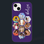 Multi Photo Collage Simple Modern Personalised Case-Mate iPhone 14 Plus Case<br><div class="desc">Multi Photo Collage Simple Modern Personalised Name Hexagon Pattern Smartphone iPhone Case features a photo collage of your favourite photos in a hexagon shape. Personalised with your name. Perfect for birthday, Christmas, Mother's Day, Father's Day, Grandparents, brother, sister, best friend and more. PHOTO TIP: centre your photos before uploading to...</div>