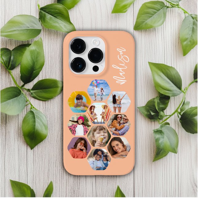 Multi Photo Collage Simple Modern Personalised Case-Mate iPhone Case (Creator Uploaded)