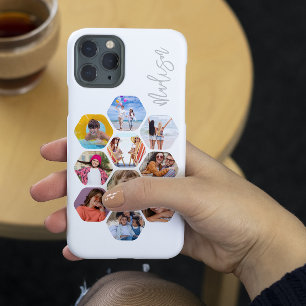 Multi Photo Collage Simple Modern Personalised Case-Mate iPhone 14 Pro Case