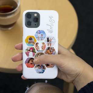 Multi Photo Collage Simple Modern Personalised Case-Mate iPhone 14 Plus Case