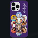 Multi Photo Collage Simple Modern Personalised Case-Mate iPhone 14 Pro Max Case<br><div class="desc">Multi Photo Collage Simple Modern Personalised Name Hexagon Pattern Smartphone iPhone Case features a photo collage of your favourite photos in a hexagon shape. Personalised with your name. Perfect for birthday, Christmas, Mother's Day, Father's Day, Grandparents, brother, sister, best friend and more. PHOTO TIP: centre your photos before uploading to...</div>