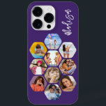 Multi Photo Collage Simple Modern Personalised Case-Mate iPhone 14 Pro Max Case<br><div class="desc">Multi Photo Collage Simple Modern Personalised Name Hexagon Pattern Smartphone iPhone Case features a photo collage of your favourite photos in a hexagon shape. Personalised with your name. Perfect for birthday, Christmas, Mother's Day, Father's Day, Grandparents, brother, sister, best friend and more. PHOTO TIP: centre your photos before uploading to...</div>