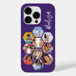 Multi Photo Collage Simple Modern Personalised Case-Mate iPhone 14 Pro Case