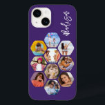 Multi Photo Collage Simple Modern Personalised Case-Mate iPhone 14 Case<br><div class="desc">Multi Photo Collage Simple Modern Personalised Name Hexagon Pattern Smartphone iPhone Case features a photo collage of your favourite photos in a hexagon shape. Personalised with your name. Perfect for birthday, Christmas, Mother's Day, Father's Day, Grandparents, brother, sister, best friend and more. PHOTO TIP: centre your photos before uploading to...</div>