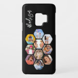 Multi Photo Collage Simple Modern Personalised Case-Mate Samsung Galaxy S9 Case<br><div class="desc">Multi Photo Collage Simple Modern Personalised Name Hexagon Pattern Smartphone Samsung Case features a photo collage of your favourite photos in a hexagon shape. Personalised with your name. Perfect for birthday, Christmas, Mother's Day, Father's Day, Grandparents, brother, sister, best friend and more. PHOTO TIP: centre your photos before uploading to...</div>