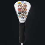Multi Photo Collage Simple Modern Personalised Golf Head Cover<br><div class="desc">Multi Photo Collage Simple Modern Personalised Name Hexagon Pattern Custom Golf Head Covers features a photo collage of your favourite photos in a hexagon shape. Personalised with your name at the base. Perfect for birthday, Christmas, Mother's Day, Father's Day, Grandparents, brother, sister, best friend and more. PHOTO TIP: centre your...</div>