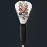 Multi Photo Collage Simple Modern Personalised Golf Head Cover<br><div class="desc">Multi Photo Collage Simple Modern Personalised Name Hexagon Pattern Custom Golf Head Covers features a photo collage of your favourite photos in a hexagon shape. Personalised with your name at the base. Perfect for birthday, Christmas, Mother's Day, Father's Day, Grandparents, brother, sister, best friend and more. PHOTO TIP: centre your...</div>