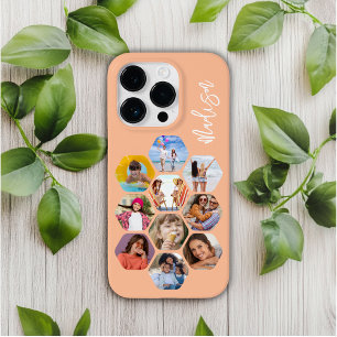 Multi Photo Collage Simple Modern Personalised iPhone 14 Pro Case