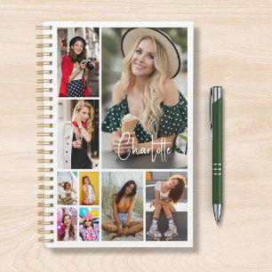 Multi Photo Collage Simple Modern Personalised Planner