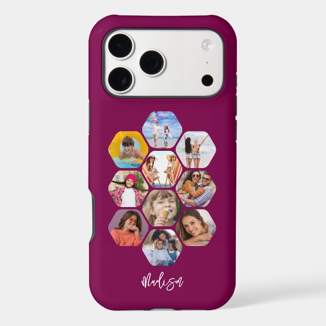 Multi Photo Collage Simple Modern Personalized (Back)