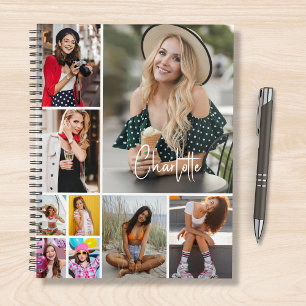 Multi Photo Collage Simple Modern Personalized Planner