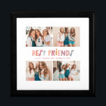 Multi photo colourful fun typography best friends gift box<br><div class="desc">Multi photo colourful fun typography girly best friends design. Part of a modern collection.</div>