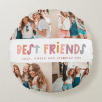 Multi photo colourful fun typography best friends