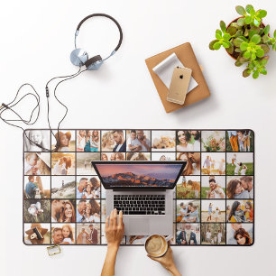multi photo family gift keepsake desk mat